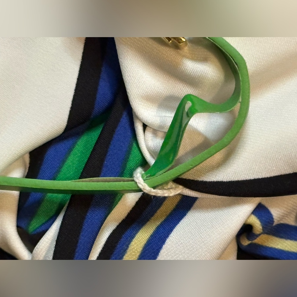 Anne Klein Blue and Green Geometric Midi Dress - Picture 5 of 6